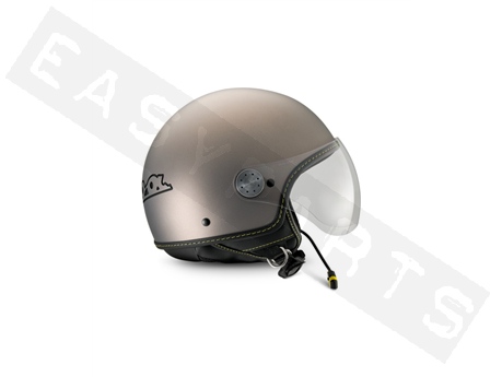 Helm Demi Jet VESPA Visor 4.0 BT (Bluetooth) matt grau (G22)